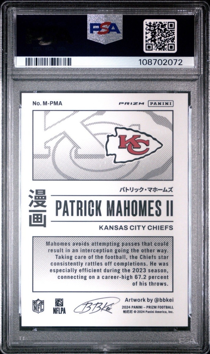 2024 PANINI PRIZM MANGA VERTICAL #MPMA PATRICK MAHOMES II PSA 10