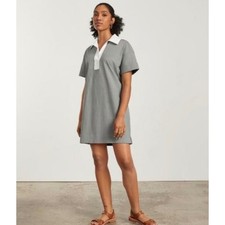 NEW Everlane Women The Organic Cotton Polo Dress XS Sage Green Gray Short Sleeve