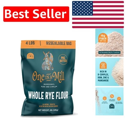 4LB Whole Rye Flour | All-Natural Kosher Flour for Baking Masterpieces