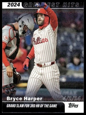 2025 Topps #GH-3 Bryce Harper 2024 Greatest Hits Philadelphia Phillies NM+