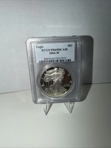 2004-W Proof $1 American Silver Eagle PCGS PR69DCAM Blue Label