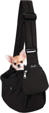 Dog Carrier Sling - Hard Bottom Support Dog Carriers for Small Dogs with Adjusta