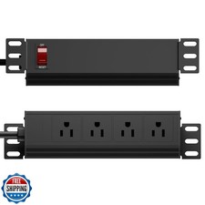 10 inch Rack PDU-1U 4 Rear Outlets ,10" inch Rack Power Strip wi