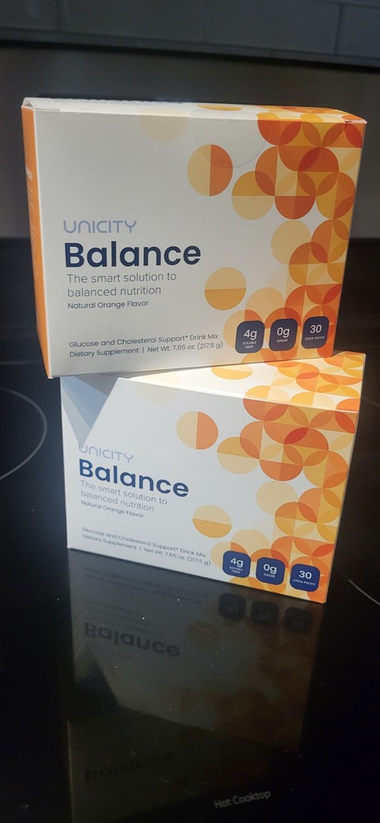 Unicity Balance Dietary Supplement NATURAL ORANGE, 60 Stick Packs