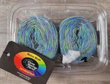 Done Roving Yarns Twin Tootsies Superwash Wool Tencel Fingering Handpaint Sock 