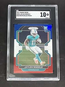 JAYLEN WADDLE 2021 Panini Prizm Red White Blue RC Rookie # 338 SGC 10
