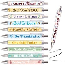 10 Pack Christian Gifts for Women Bible Verse Pens Religious Ballpoint