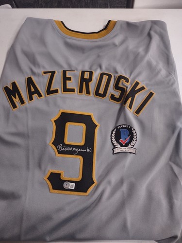 Maillot Baseball Personnalisé Bill Mazeroski – Autographié Et Certifié, Pittsburgh Pirates, Taille M