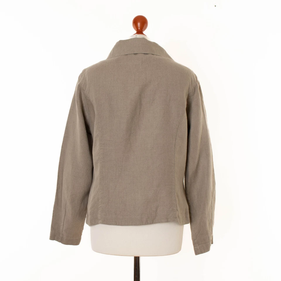 Damen COCON.COMMERZ Privatsachen Grau 100% Leinen Jacke Größe L  11100 - Bild 4 von 4