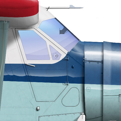 DHC DHC-2 BEAVER CF-FHB PACIFIC WEST 1953 - A3+ Profile Print - Bild 3 von 4
