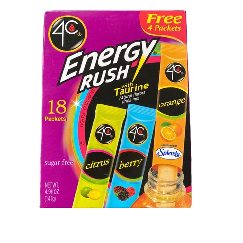 4c Energy Rush 18 Packets (citrus, berry,& orange) eBay