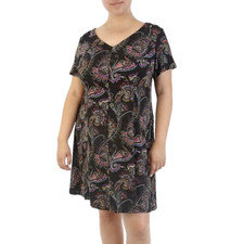 NEW CONNECTED BLACK  PINK CAREER FLARE DRESS SIZE 20 W  WOMEN $98