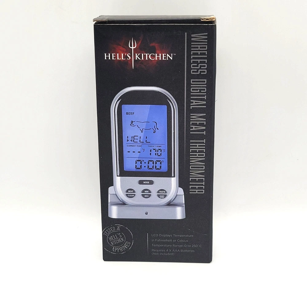 Meat Thermometer Wireless Digital Grilling Beef Chicken Pork Kitchen Oven Gift