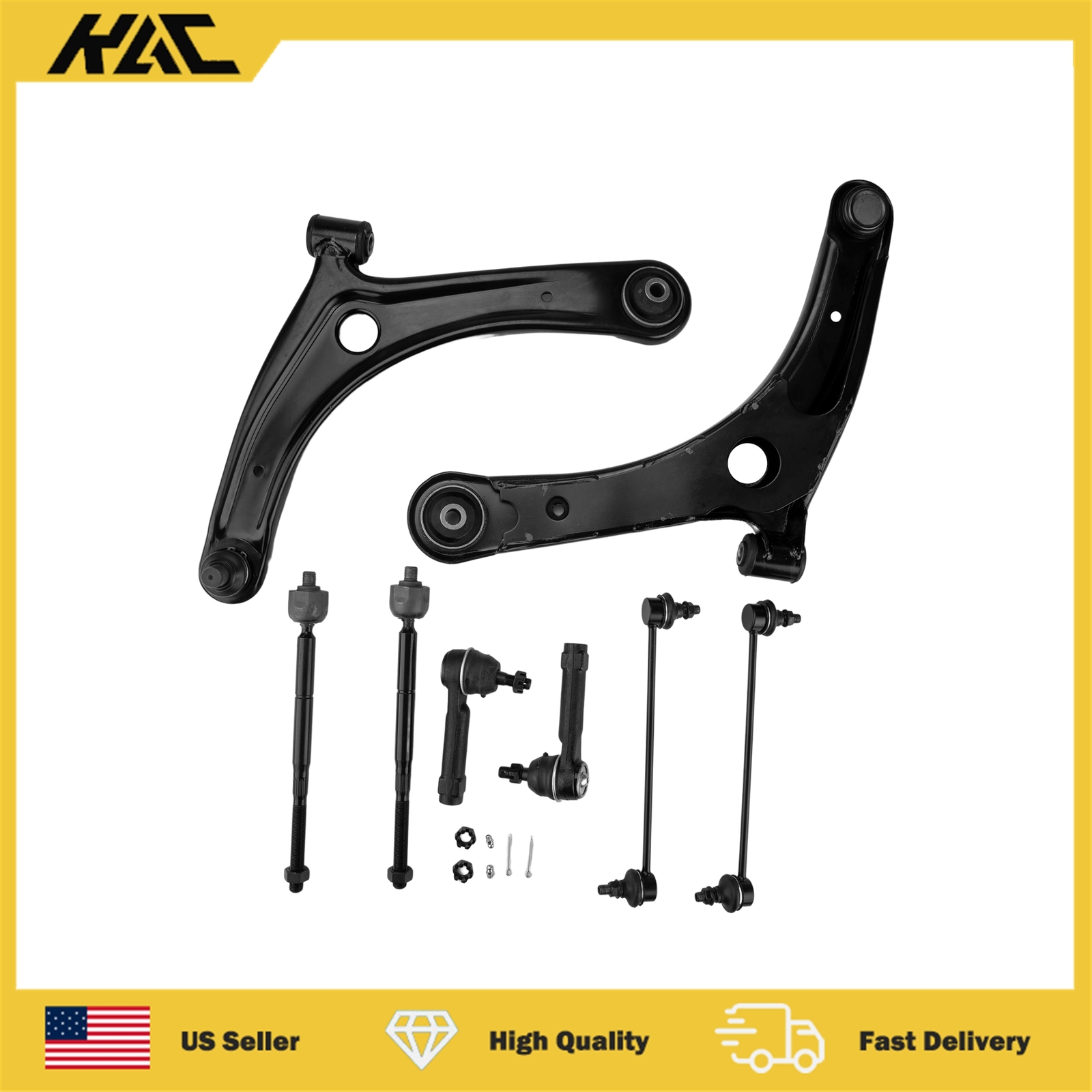 Jeep Compass Patriot 07-17 Front Control Arms Tie Rod End Ball Joints