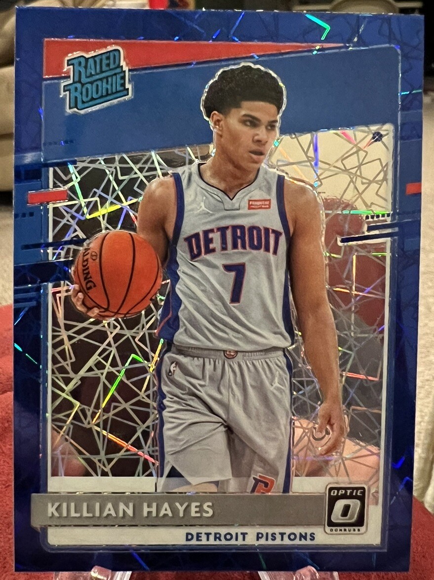 2020 Panini Donruss Optic Rated Blue Velocity Prizm Killian Hayes #157 Rookie RC