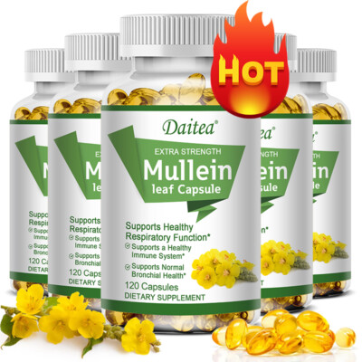 Mullein leaf Capsules Supports Healthy Respiratory Function & Mucous Membranes