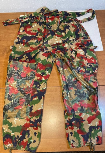 Swiss Army Camo Trouser Alpenflage Red Camouflage Combat Vintage - Foto 9