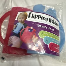 Genuine Flipping Holder 3-in-1 Food / Juice Pouch/ Drink Box Holder Pink Blue