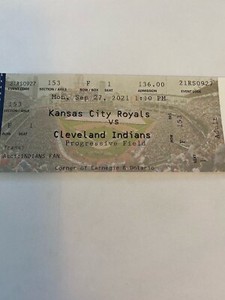 Cleveland Indians last home game ticket EVER (SEE DESCRIPTION) Great For Framing