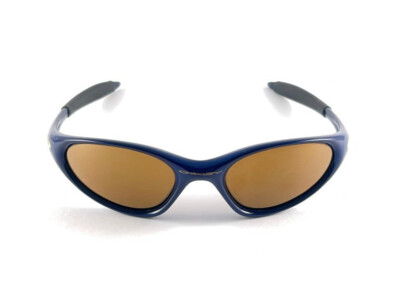 NEW VINTAGE OAKLEY MINUTE METALLIC BLUE POLARISED LENSES