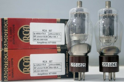 1MP 807 VT100 RCA Brown Base NOS Made In U.S.A Amplitrex tested #3551025 3551043
