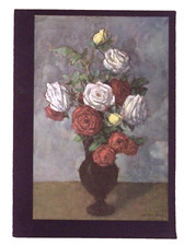 1965 French Line Paquebot FRANCE First Class Dinner Menu Flowers Fruits France