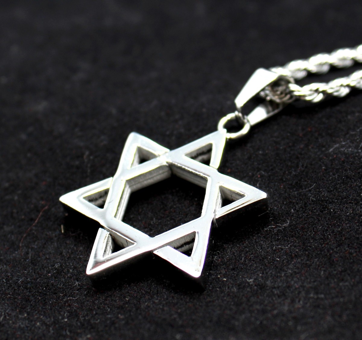 Jewish Jewelry Magen Star Of David Pendant Necklace Women Men Chain Rose Gold Plated Stainless Steel Israel Necklace