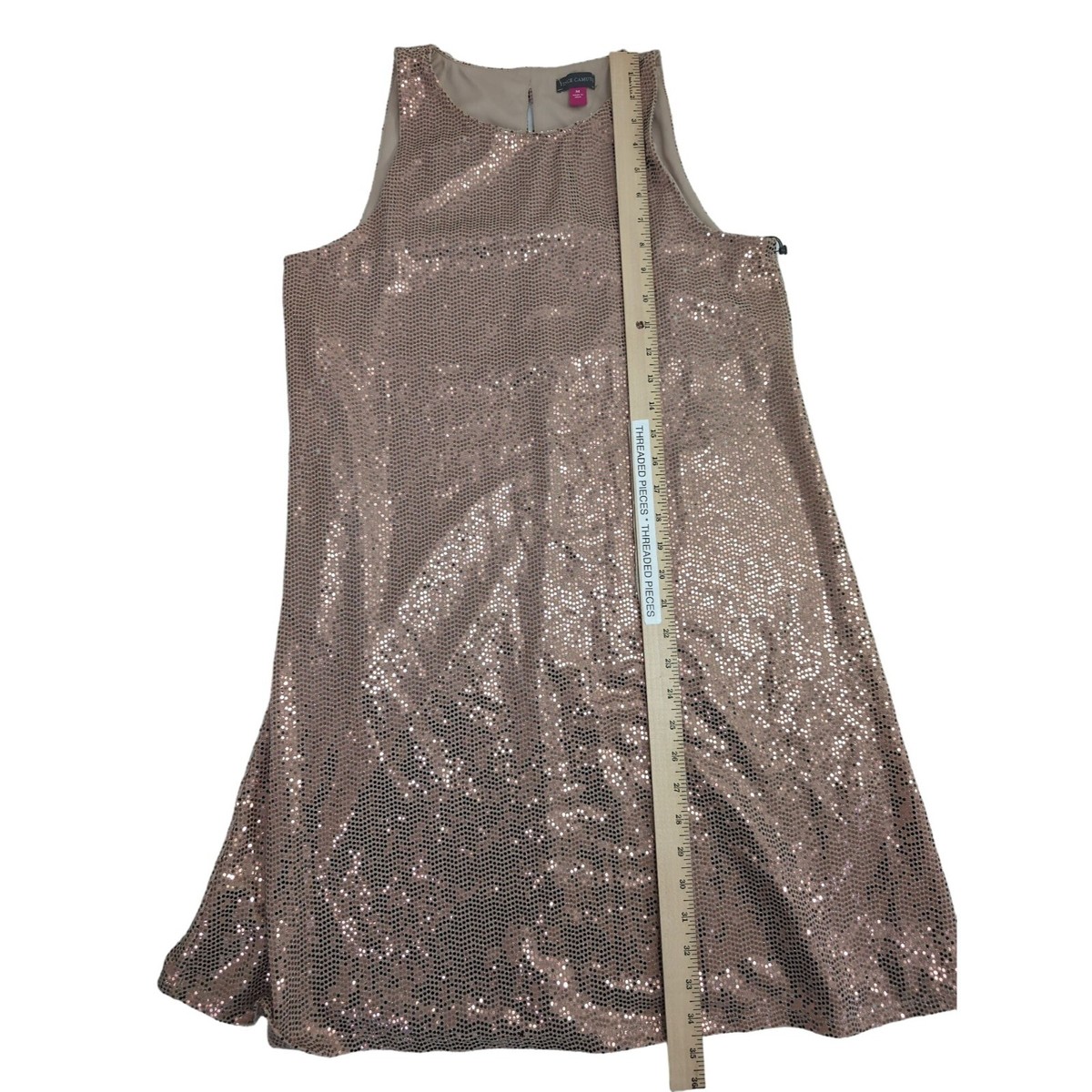 vince camuto rose gold sequin dress Vince Camuto Women's Velvet Sequin Animal-Print Dress