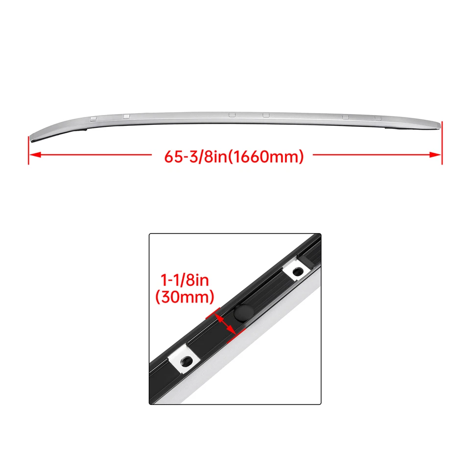 Portaequipajes portaequipajes 2 piezas portaequipajes de techo riel lateral 165 lb para Mazda CX5 CX-5 2017-2024 Foto 2 de 4