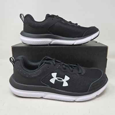Wmns Under Armor Charged Assert 10 Wide Black Athletic Shoe / 3026180 001 / Sz 9