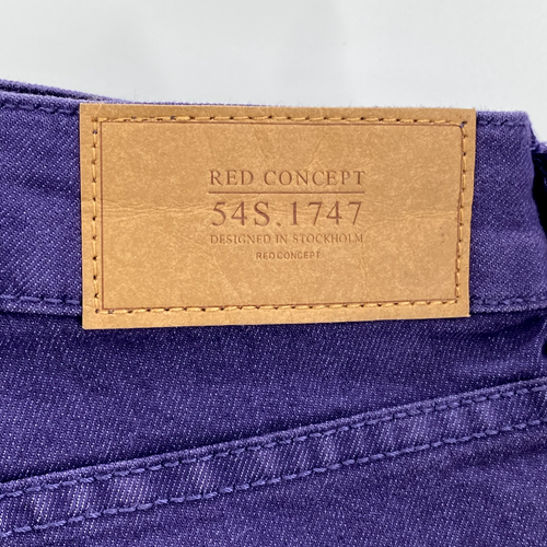 NWT Divided H&M Red Concept Denim Jeans Women’s Size 8 Purple Stretch Skinny Leg - Picture 8 of 12