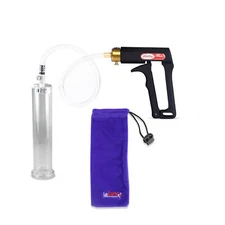LeLuv MAXI Penis Pump Black/Grey | 9" 12" Length x 1.35"-5.0" Diameter Cylinder