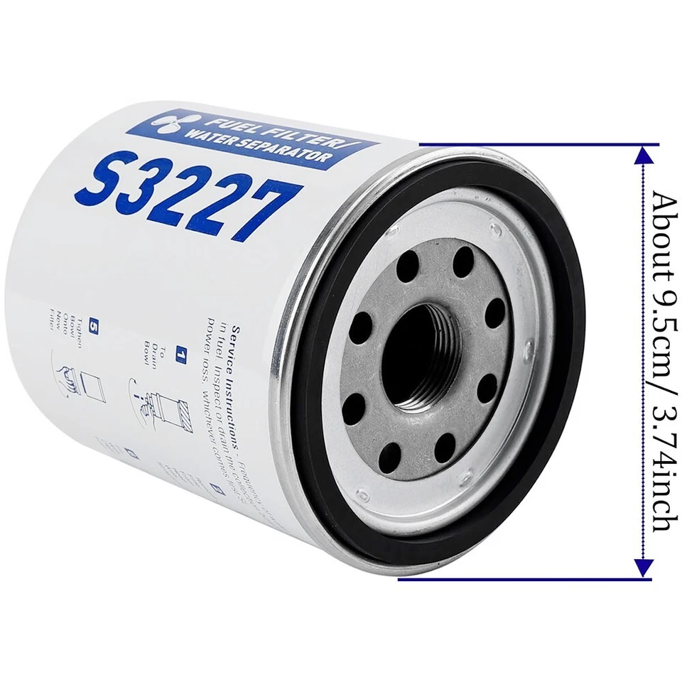 Elemento separador de agua combustible S3227 4 piezas para motor fueraborda marino Mercury Foto 3 de 4