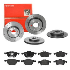 BREMBO BREMSSCHEIBEN Ø300MM + BREMSBELÄGE VORNE & HINTEN für FORD Focus III 