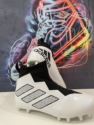 Adidas Nasty Fly 2E White Black Football Cleats Men's Size 10.5 GX1781
