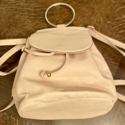 Lauren Conrad O Ring Drawstring Backpack Handbag Blush Pink  display picture 1