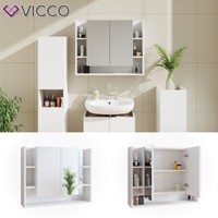 Badspiegel Wandspiegel Spiegel Elira Weiß Badezimmer Ablage Badschrank Vicco