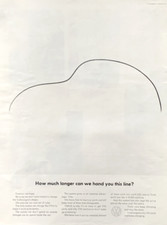 Volkswagen How Long Can We Hand you this Line? Vintage 1964 Print Ad #1301