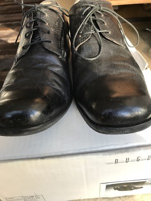 Augusta (A1923) Handmade in Italy Mens Derby Shoes, Black Fits