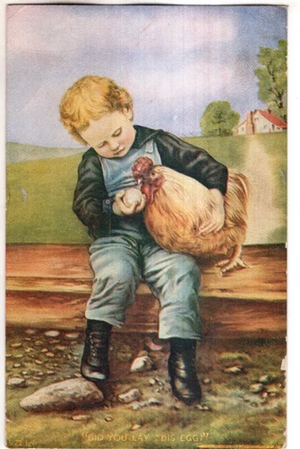 ANTIQUE ART Postcard        "DID YOU LAY THIS EGG?"