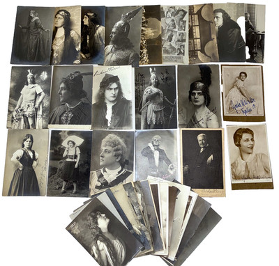 50 Artist Postcards 1900-1915 Opera Singers + Actors, Some Signed
