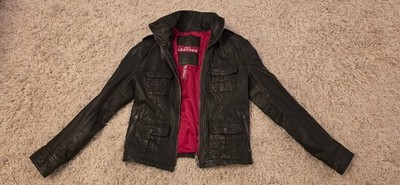 Superdry (kunst) Lederjacke Herren S schwarz - Neuwertig
