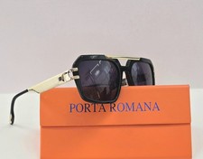 NEW PORTA ROMANA SUNGLASSES MODEL 550 GOLD BLACK NEW
