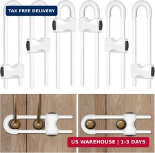 Cabinet Locks Baby Proofing,Child Proof Cabinet Locks,6 Pack Adjustable U Shaped