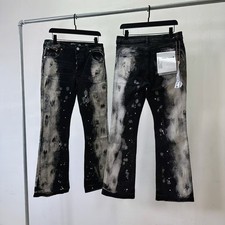 2025 New Purples Men Jeans Brands Paint Repair Low Raise Skinny Denim Pants