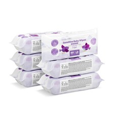 Sensitive Baby Wipes Unscented 360 Wipes 6 Pack of 60