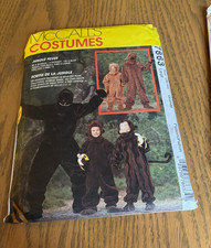 McCall's 7863 Monkey Gorilla Bear Costume Pattern Adult Large Uncut Vintage 1990