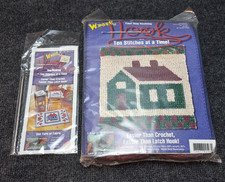 Vintage Wonder Hook Rug Hooking Kit House Pattern Craft Kit Hook Included NIP
