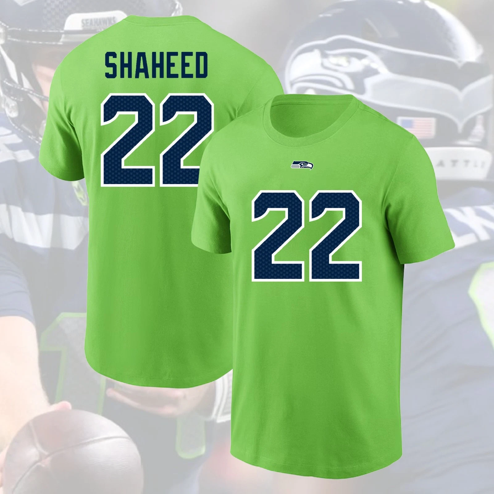 Rashid Shaheed #22 Seattle Seahawks 2025 Name & Number Gift For Fans