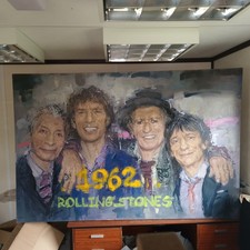 AltusMP Art Original Oil Painting Canvas The Rolling Stones